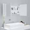 Rogal Armario Espejo De Baño Con Luz Led Blanco 90x12x45 Cm Rogal