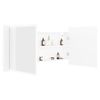 Armario Espejo De Baño Con Luz Led Blanco 100x12x45 Cm Vidaxl