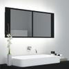 Rogal Armario Espejo De Baño Con Luz Led Negro 100x12x45 Cm Rogal