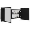 Rogal Armario Espejo De Baño Con Luz Led Negro 100x12x45 Cm Rogal