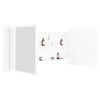 Rogal Armario Espejo De Baño Luz Led Blanco Brillante 100x12x45 Cm Rogal