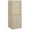 Armario De Baño Madera Contrachapada Roble Sonoma 30x30x80 Cm Vidaxl