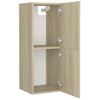 Armario De Baño Madera Contrachapada Roble Sonoma 30x30x80 Cm Vidaxl