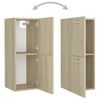 Armario De Baño Madera Contrachapada Roble Sonoma 30x30x80 Cm Vidaxl