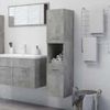 Armario De Baño Madera Contrachapada Gris Hormigón 30x30x130 Cm Vidaxl