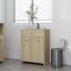 Armario De Baño Madera Contrachapada Roble Sonoma 60x33x80 Cm Vidaxl