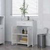 Armario De Baño Madera Contrachapada Blanco Brillo 60x33x80 Cm Vidaxl