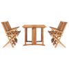 Set Comedor De Jardín Plegable 7 Piezas Madera Maciza De Teca Vidaxl