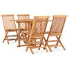 Set De Comedor De Jardín Plegable 5 Pzas Madera Maciza De Teca Vidaxl