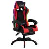 Silla Gaming Con Luces Led Rgb Cuero Sintético Rojo Y Negro