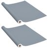 Láminas Autoadhesivas Muebles 2 Uds Pvc Gris 500x90 Cm Vidaxl