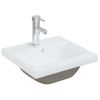 Lavabo Empotrado Con Grifo Cerámica Blanco 42x39x18 Cm Vidaxl