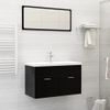 Lavabo Empotrado Con Grifo Cerámica Blanco 81x39x18 Cm Vidaxl