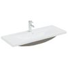 Lavabo Empotrado Con Grifo Cerámica Blanco 101x39x18 Cm Vidaxl