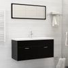 Lavabo Empotrado Con Grifo Cerámica Blanco 101x39x18 Cm Vidaxl