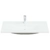 Lavabo Empotrado Con Grifo Cerámica Blanco 101x39x18 Cm Vidaxl