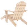 Silla De Jardã­n Adirondack Con Otomana Madera Maciza De Abeto Vidaxl