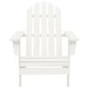 Silla Con Otomana Y Mesa Jardín Adirondack Macizo Abeto Blanco Vidaxl