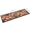 Alfombra De Cocina Lavable Coffee Marrón 45x150 Cm Vidaxl