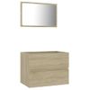 Set De Muebles De Baño 2 Pzas Madera Contrachapada Roble Sonoma Vidaxl