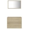 Set De Muebles De Baño 2 Pzas Madera Contrachapada Roble Sonoma Vidaxl