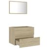 Set De Muebles De Baño 2 Pzas Madera Contrachapada Roble Sonoma Vidaxl