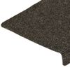 Alfombrilla Escalera 15 Uds Tela Punzonada Gris 65x25 Cm