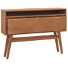 Mesa Consola De Madera Maciza De Teca 110x30x79 Cm Vidaxl