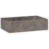 Lavabo De Mármol Gris Con Brillo 45x30x12 Cm Vidaxl