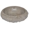 Lavabo Gris Mármol Ø40x12 Cm Vidaxl