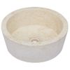 Lavabo Crema Mármol Ø40x15 Cm Vidaxl