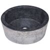 Lavabo Mármol Negro Ø40x15 Cm Vidaxl