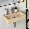 Lavabo De Pared Mármol Crema 38x24x6,5 Cm Vidaxl