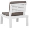 Silla De Jardín Con Cojã­n Plástico Blanco Vidaxl