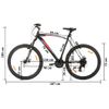 Bicicleta Montaña 21 Velocidades 29 Pulgadas Rueda 53 Cm Negro Vidaxl