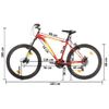 Bicicleta Montaña 21 Velocidades 27,5 Pulgadas Rueda 50 Cm Rojo Vidaxl