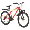 Bicicleta De Montaña 21 Velocidades 26 Inch Rueda 36 Cm Rojo Vidaxl