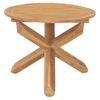 Mesa De Comedor De Jardín Madera Maciza De Teca Ø90x75 Cm Vidaxl