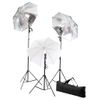 Kit Estudio Fotográfico Lámparas, Sombrillas, Fondo Y Reflector Vidaxl