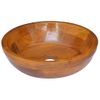 Lavabo De Madera Maciza De Teca Φ40x10 Cm Vidaxl