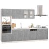 Juego Muebles De Cocina 7 Pzas Madera Ingeniería Gris Hormigón Vidaxl