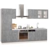 Juego Muebles De Cocina 8 Pzas Madera Ingeniería Gris Hormigón Vidaxl