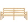 Estructura De Cama De Madera De Pino Maciza 140x200 Cm Vidaxl