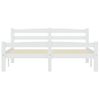 Estructura De Cama De Madera Maciza De Pino Blanca 120x200 Cm Vidaxl