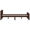 Estructura De Cama Madera Maciza Pino Marrón Oscuro 160x200 Cm Vidaxl