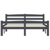 Estructura De Cama Madera Maciza Pino Gris Oscuro 120x200 Cm Vidaxl