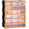 Organizador Multicajones Con 18 Cajones Intermedios 38x16x47 Cm Vidaxl