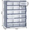 Organizador Multicajones Con 18 Cajones Intermedios 38x16x47 Cm Vidaxl