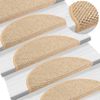 Alfombrilla Autoadhesiva Escalera Sisal 15 Uds Beige 65x21x4 Cm Vidaxl