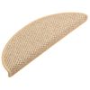 Alfombrilla Autoadhesiva Escalera Sisal 15 Uds Beige 65x21x4 Cm Vidaxl